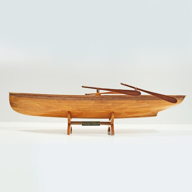 Handgefertigtes Schiffsmodell aus Holz eines Whitehall Boston Tenders