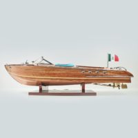 Handgefertigtes Schiffsmodell aus Holz der Riva Aquarama